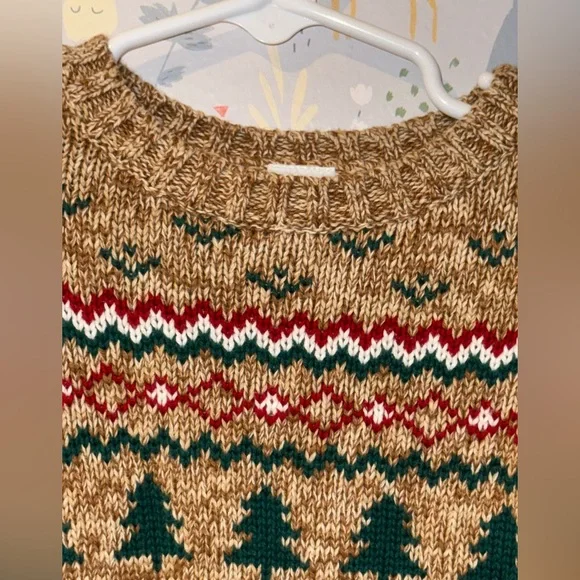 Carters Fair Aisle Tree Winter/Christmas/Holiday Sweater SS 12 Months - Picture 4 of 6